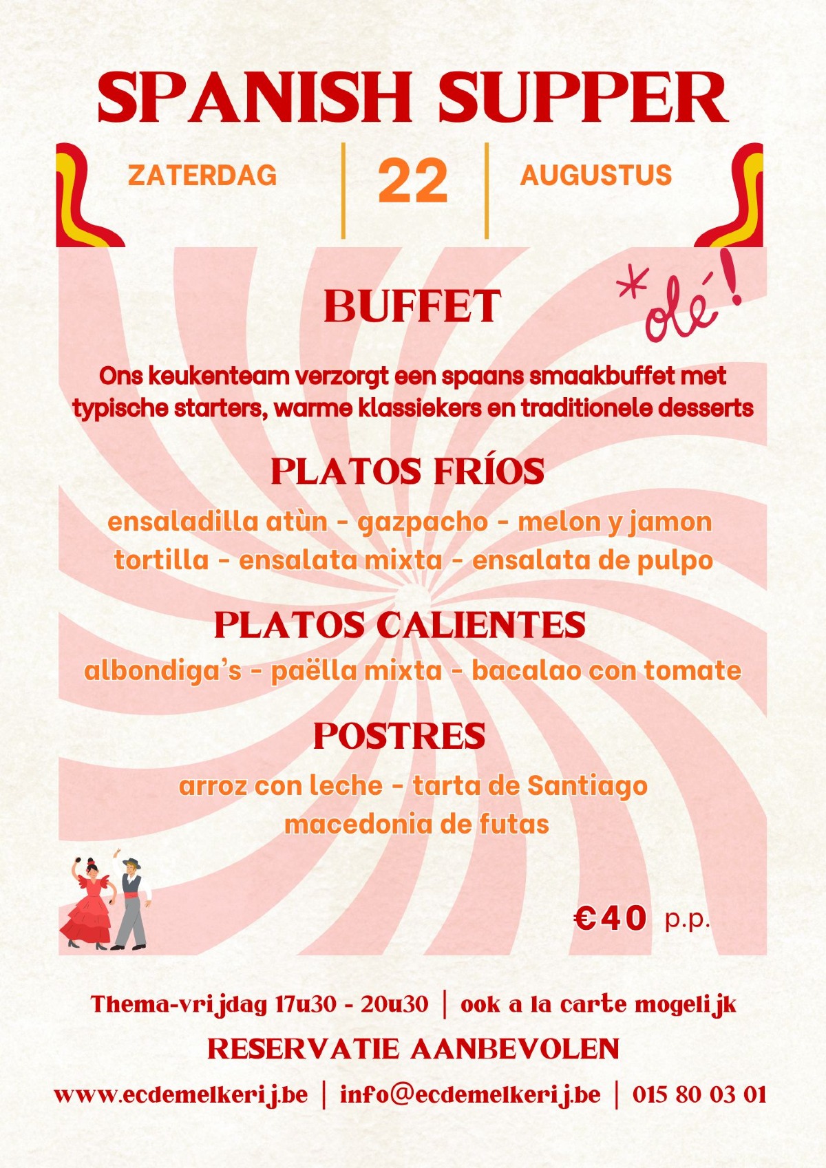 Evenement: Spanish Supper Buffet